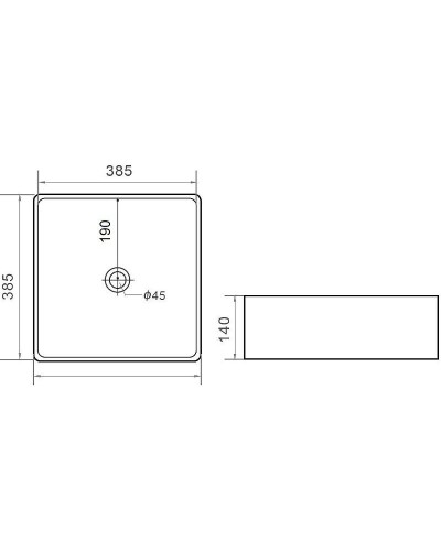 Раковина-чаша Orange 38 B02-385W Белая