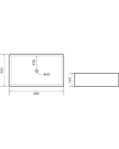 Раковина-чаша Orange 46 B02-460W Белая