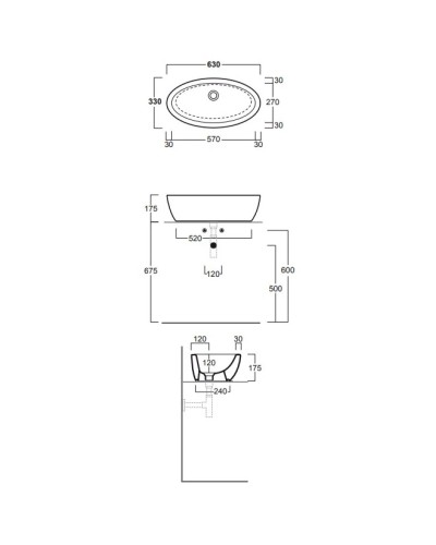 Раковина 63х33 см Simas Lft Spazio LFT64bix0
