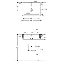 Раковина 60х43 см Kerasan Ego 324201x1