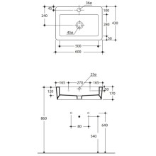Раковина 60х43 см Kerasan Ego 324201x1