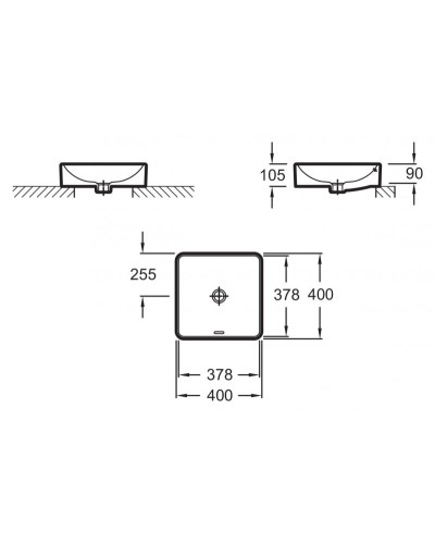 Раковина-чаша Jacob Delafon Vox Signature 40 EVG102-PN1 Розовый шелк