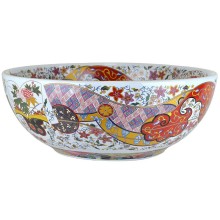 Раковина-чаша Bronze de Luxe Festival 40 2231 Красная с орнаментом