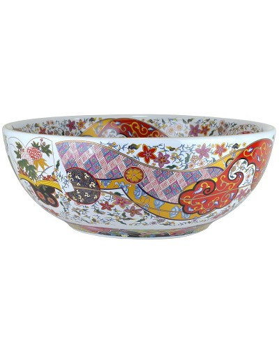 Раковина-чаша Bronze de Luxe Festival 40 2231 Красная с орнаментом