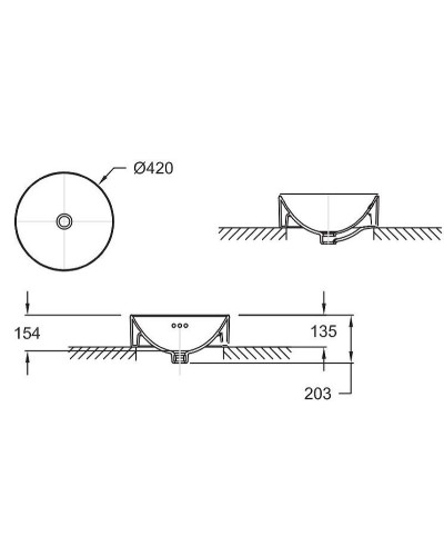Раковина-чаша Jacob Delafon Vox 42 E14800-0 Белая