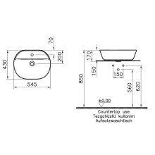 Раковина-чаша Vitra Geo 55 7428B003-0001 Белая