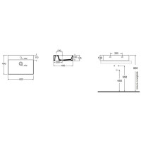 Раковина чаша 60х45 см Azzurra Elegance Squared EQA60M bix1