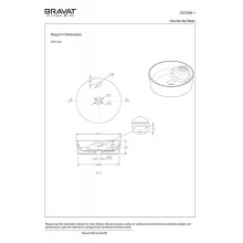 Раковина-чаша Bravat Affability 44 C22239W-1-ENG Белая