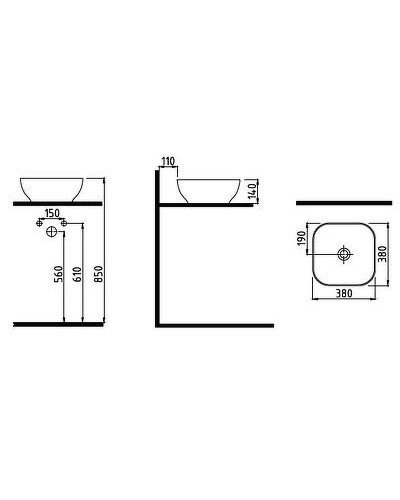 Раковина-чаша Bien Motto 38 MTLG03801FD0W3000 Белая