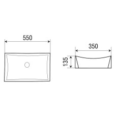 Раковина-чаша WeltWasser Elbach 1002 55 10000004586 Белый глянец