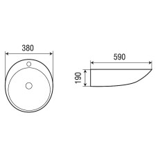 Раковина-чаша WeltWasser Elbach 1037 59 10000004582 Белый глянец