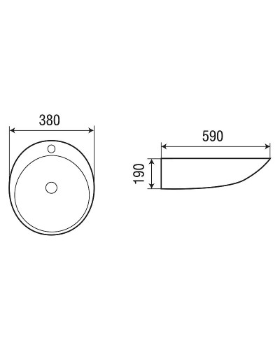 Раковина-чаша WeltWasser Elbach 1037 59 10000004582 Белый глянец
