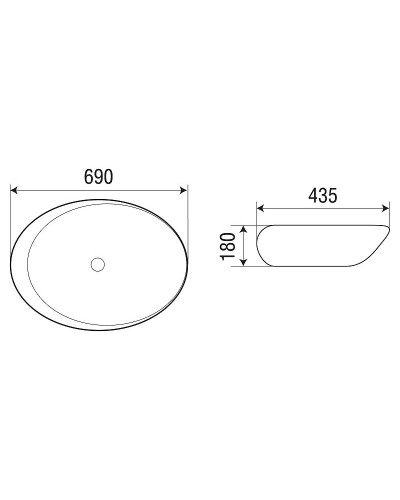 Раковина-чаша WeltWasser Elbach 1094 69 10000004596 Белый глянец