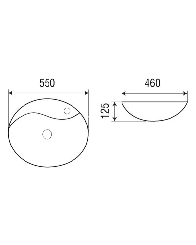 Раковина-чаша WeltWasser Elbach 1147 55 10000004583 Белый глянец