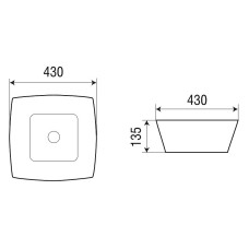 Раковина-чаша WeltWasser Elbach 2076 43 10000004563 Белый глянец