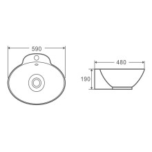 Раковина-чаша WeltWasser Elbach 3072 59 10000004584 Белый глянец