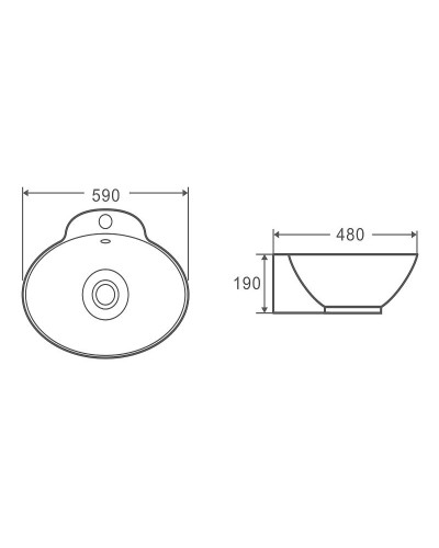 Раковина-чаша WeltWasser Elbach 3072 59 10000004584 Белый глянец