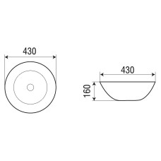 Раковина-чаша WeltWasser Elbach 3132 43 10000004566 Белый глянец