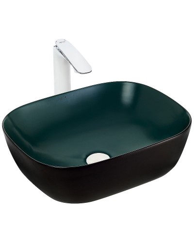 Раковина-чаша WeltWasser Elbach M2143 BBG 49 10000005600 Черно-зеленая матовая