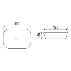 Раковина-чаша WeltWasser Elbach M2143 BBG 49 10000005600 Черно-зеленая матовая