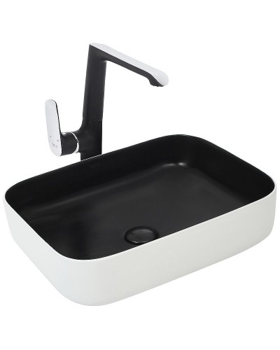 Раковина-чаша WeltWasser Elbach M2195 WB 50 10000005605 Белая Черная