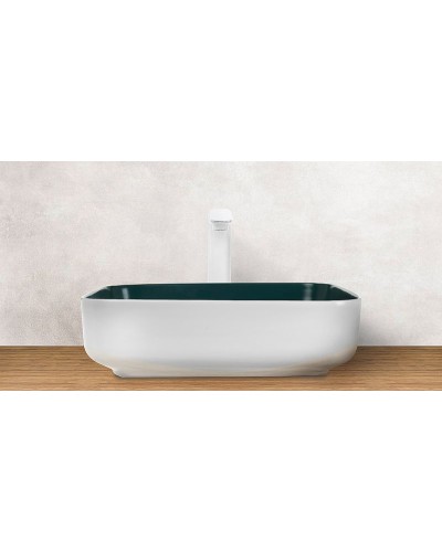 Раковина-чаша WeltWasser Elbach M2195 WG 50 10000005602 Белая Зеленая