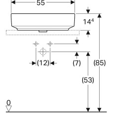 Раковина-чаша Geberit VariForm  55 500.771.01.2 Белая