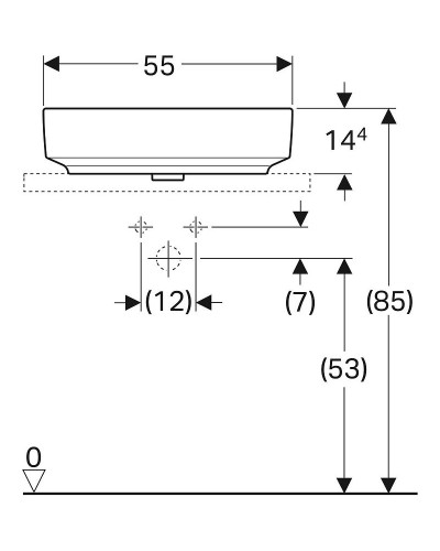 Раковина-чаша Geberit VariForm  55 500.771.01.2 Белая