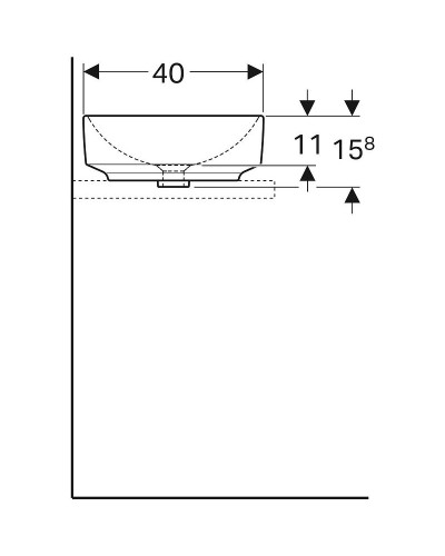 Раковина-чаша Geberit VariForm  55 500.771.01.2 Белая