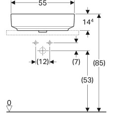 Раковина-чаша Geberit VariForm 55 500.774.01.2 Белая