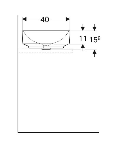 Раковина-чаша Geberit VariForm 55 500.774.01.2 Белая
