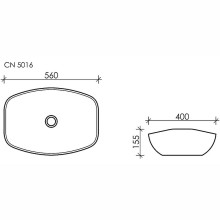 Раковина-чаша Ceramica Nova Element 56 CN5016 Белая