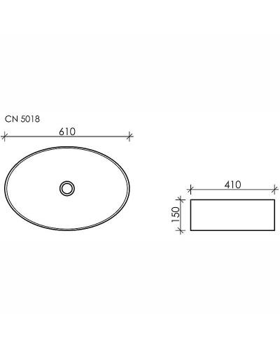 Раковина-чаша Ceramica Nova Element 61 CN5018 Белая