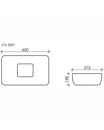 Раковина-чаша Ceramica Nova Element 60 CN5021 Белая