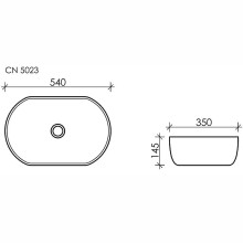 Раковина-чаша Ceramica Nova Element 54 CN5023 Белая