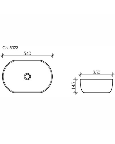 Раковина-чаша Ceramica Nova Element 54 CN5023 Белая