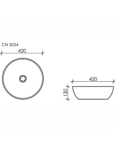 Раковина-чаша Ceramica Nova Element 42 CN5024 Белая