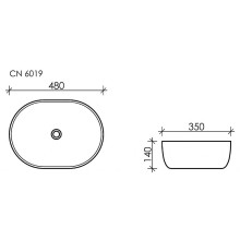 Раковина-чаша Ceramica Nova Element 48 CN6019 Белая