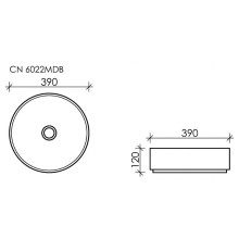 Раковина-чаша Ceramica Nova Element 39 CN6022MDB Темно-коричневая матовая