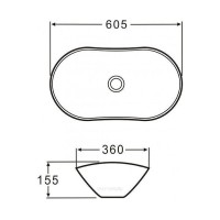 Раковина-чаша BelBagno 60 BB1404-H311 Серая матовая