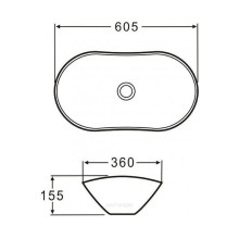 Раковина-чаша BelBagno 60 BB1404-H311 Серая матовая
