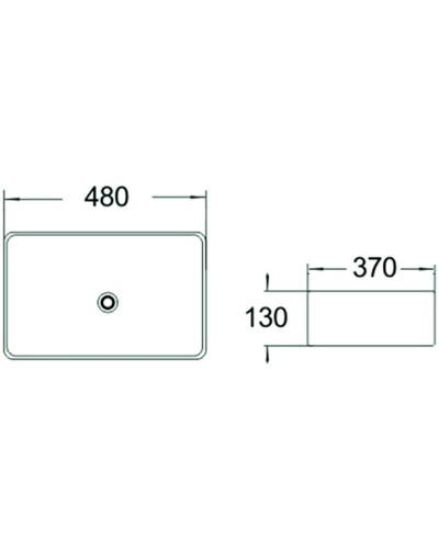 Раковина-чаша SantiLine 48 SL-1010MB Черная матовая