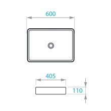 Раковина-чаша Koller Pool Kvadro 60 KR-0600-WB Белая