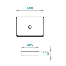 Раковина-чаша Koller Pool Kvadro 60 KR-0600-WB Белая