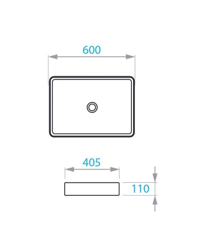Раковина-чаша Koller Pool Kvadro 60 KR-0600-WB Белая