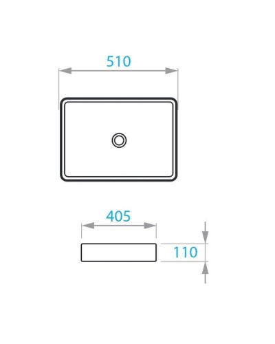 Раковина-чаша Koller Pool Kvadro 50 KR-0510-WB Белая