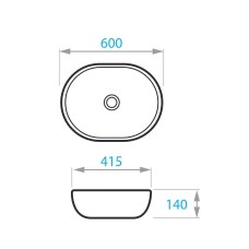 Раковина-чаша Koller Pool Round 60 RN-0600-WB Белая