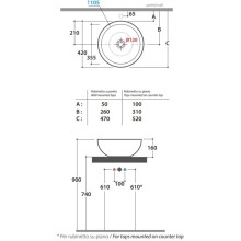 Раковина 40х40 см Globo Forty3 SC042.bix0