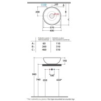 Раковина 40х40 см Globo Lavabi d'arredamento LAT41.bix0