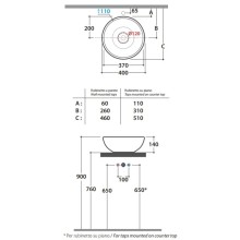 Раковина 40х40 см Globo Lavabi d'arredamento LAT41.bix0